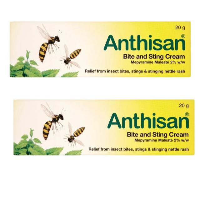 2 X Anthisan bite and sting 2% Cream - 20g