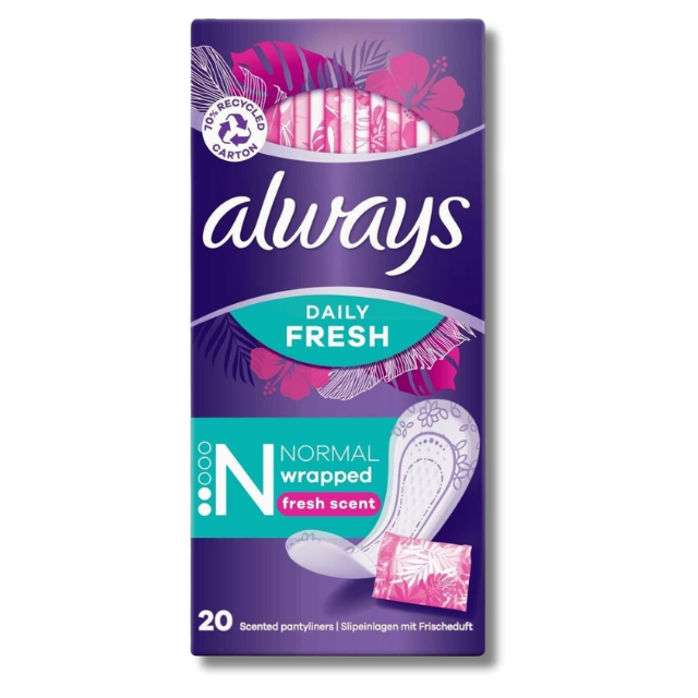 Always Daily Fresh Normal Wrapped - 20 Pantyliners - Daily Protection