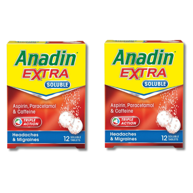 Anadin Extra - 12 Soluble Tablets x 2 Packs