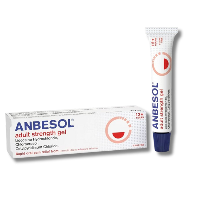 Anbesol Adult Strength Oral Pain Relief Gel – 10g