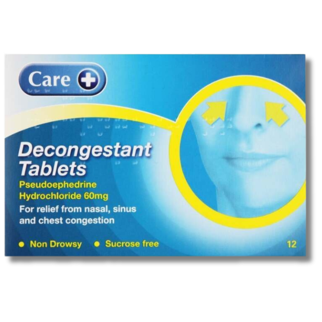 Care Decongestant Tablets - 12 Tablets