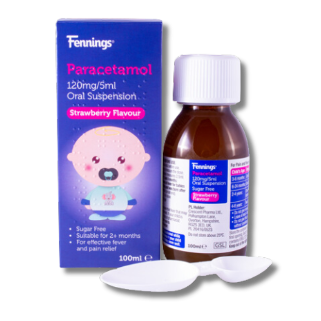 Fennings Paracetamol Oral Suspension Strawberry Flavour - 100 ml ...