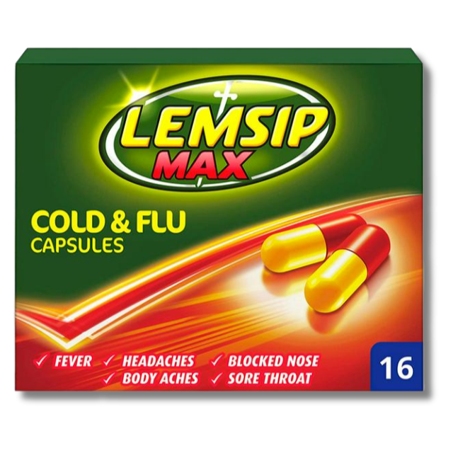 Lemsip Max Cold & Flu - 16 Capsules