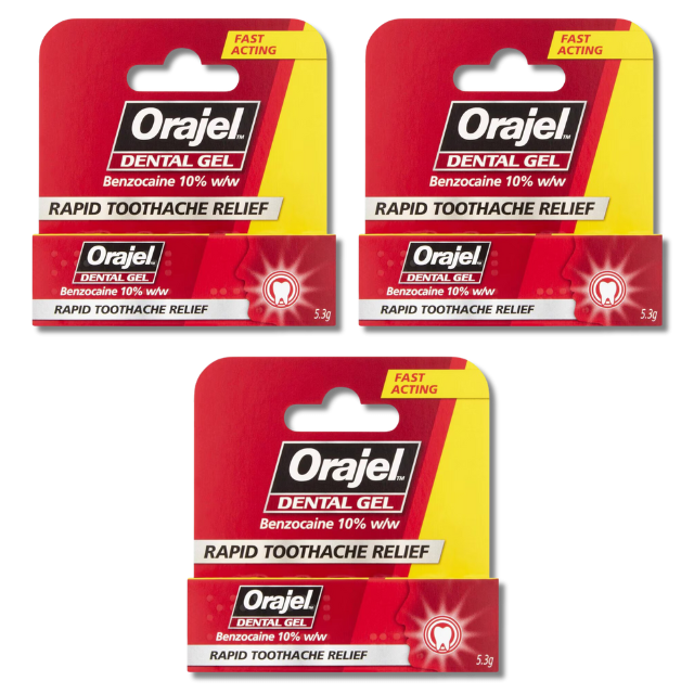 Orajel Dental Gel For Toothache 5.3g x 3