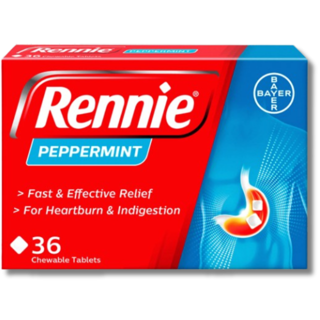 Rennie Peppermint 36 Chewable Tablets