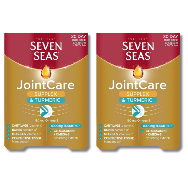 Seven Seas JointCare Supplex & Turmeric - 30 Capsules + 30 Tablets x2 packs