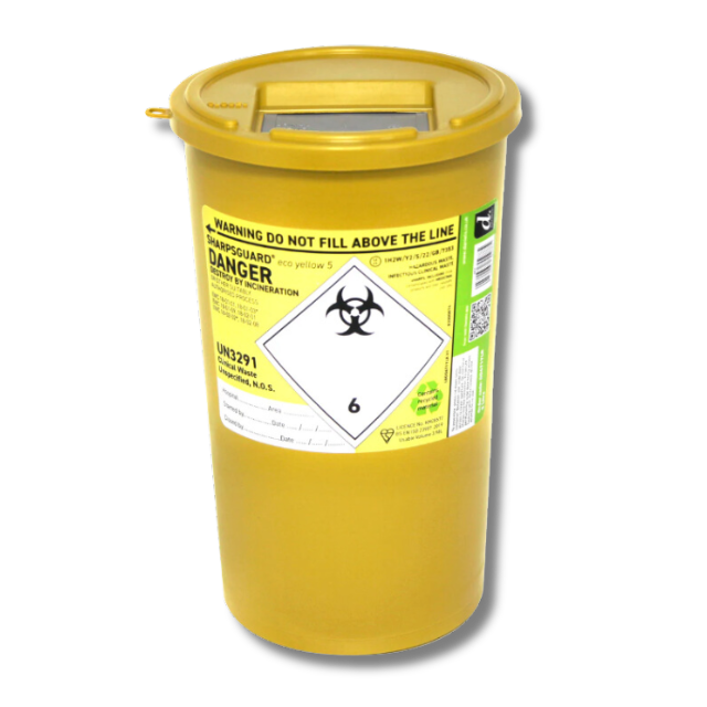 Sharps Yellow Disposal Bin - 5L