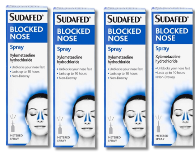 Sudafed Blocked Nose Spray - 15ml x 4 Packs